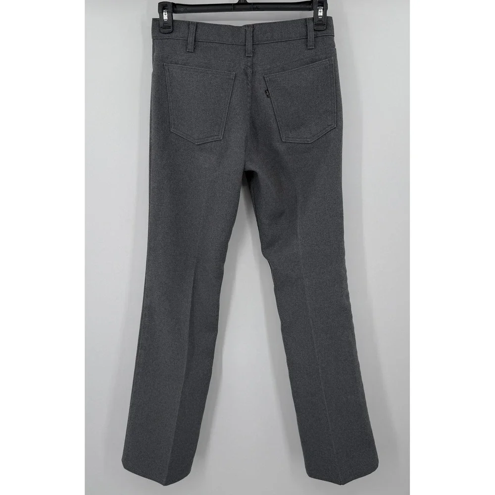 Vintage Levis 517 Sta-Prest Action Slacks Gray Polyester Pants 30x32 Made in USA